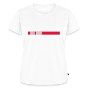 Big Bro Balken Logo - Frauen Premium Bio T-Shirt - Weiß - Vorne - AI Model Female 172 dark (172cm)