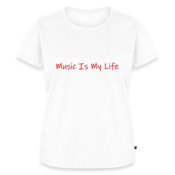 Music Is My Life - Women's Premium Organic T-shirt - white - Front - AI Model Female 172 dark (172cm)