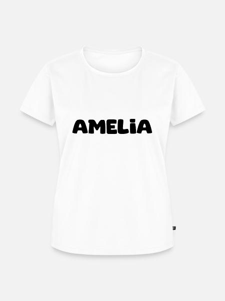 Name - Amelia - Frauen Premium Bio T-Shirt - Weiß
