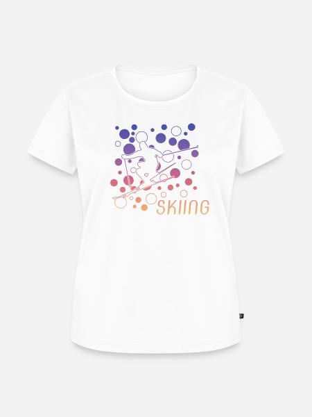 Skiing Ski fahren - Frauen Premium Bio T-Shirt - Weiß