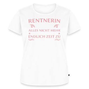 Rentnerin 2025 Zeit zu genießen Ruhestand - Frauen Premium Bio T-Shirt - Weiß - Vorne - AI Model Female 172 dark (172cm)