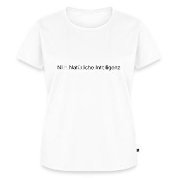 Natürliche Intelligenz - Frauen Premium Bio T-Shirt - Weiß - Vorne - AI Model Female 172 dark (172cm)