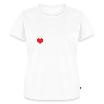 Jeg elsker min kæreste - Premium økologisk T-shirt til kvinder - hvid - Foran - AI Model Female 172 dark (172cm)