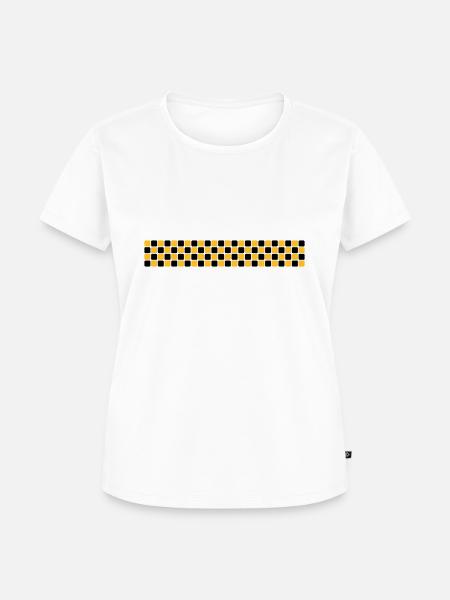 Karierter Streifen - Frauen Premium Bio T-Shirt - Weiß
