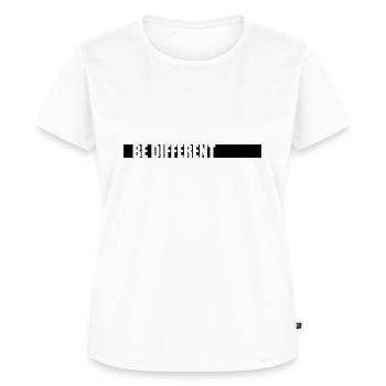 Be different Logo Design - Frauen Premium Bio T-Shirt - Weiß - Vorne - AI Model Female 172 dark (172cm)
