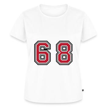 68 Zahl Symbol - Frauen Premium Bio T-Shirt - Weiß - Vorne - AI Model Female 172 dark (172cm)