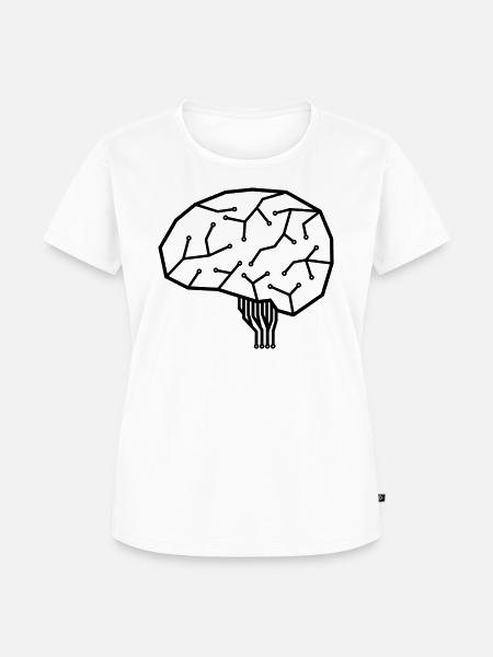 CPU - Gehirn - Frauen Premium Bio T-Shirt - Weiß