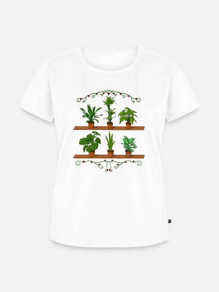 Pflanzen Ansammlung Topfpflanzen - Frauen Premium Bio T-Shirt - 