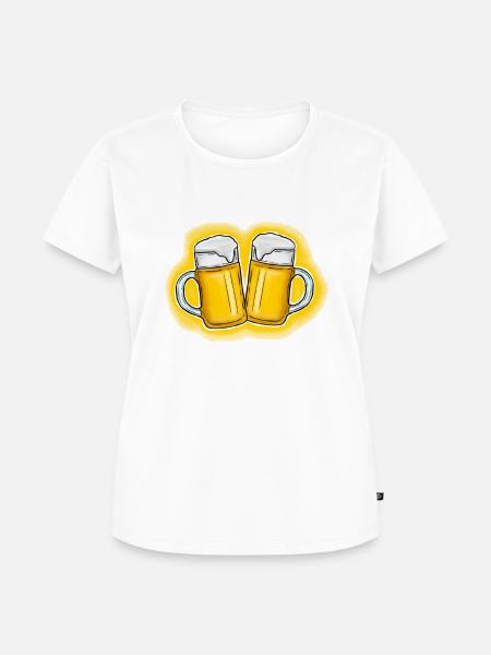 Bier Krüge anstoßen - Frauen Premium Bio T-Shirt -
