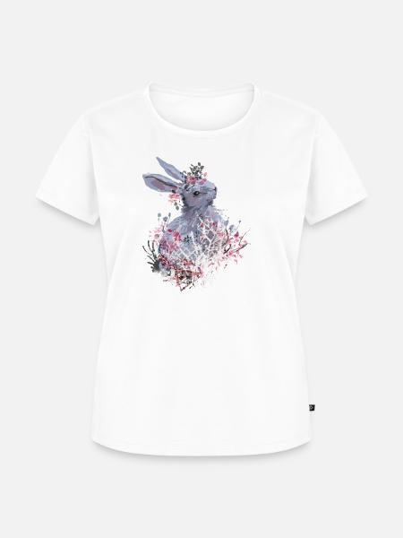 Hase im Wald - Frauen Premium Bio T-Shirt - Weiß