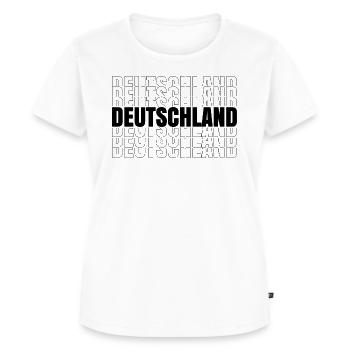 DEUTSCHLAND - GERMANY - DEUTSCHER - Frauen Premium Bio T-Shirt - Weiß - Vorne - AI Model Female 172 dark (172cm)