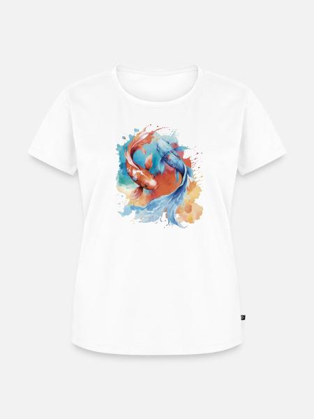 I AM ♓️ PISCES ♓️ - Frauen Premium Bio T-Shirt - Weiß