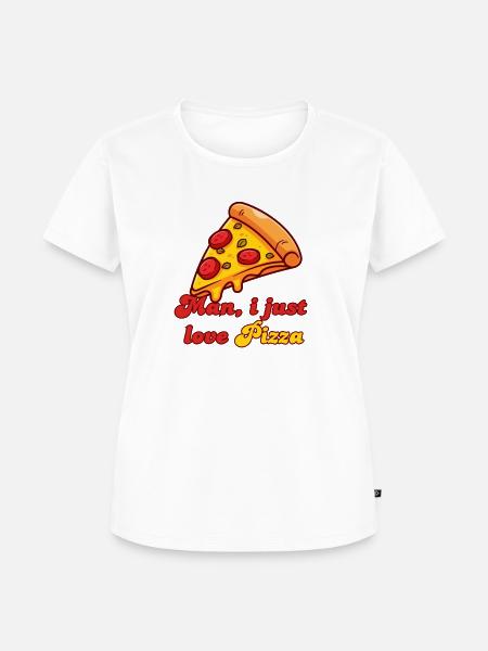 Pizzastück - Frauen Premium Bio T-Shirt - Weiß