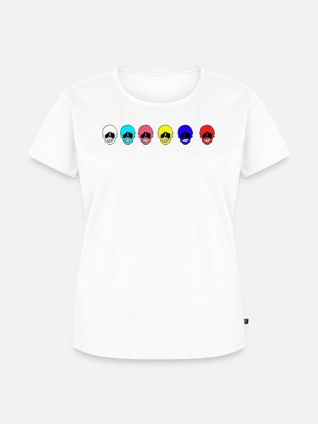 Bunte Köpfe - Frauen Premium Bio T-Shirt - Weiß