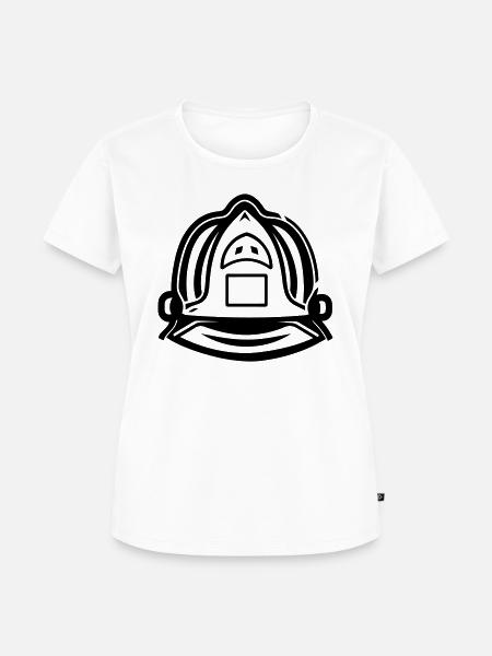 Feuerwehrhelm - Frauen Premium Bio T-Shirt - Weiß