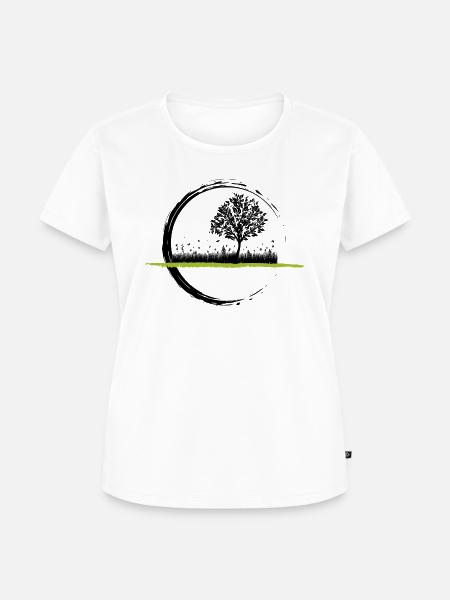 Wiese - Frauen Premium Bio T-Shirt - Weiß