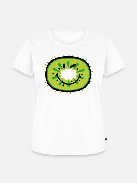 Smiley Kiwi - Frauen Premium Bio T-Shirt - Weiß