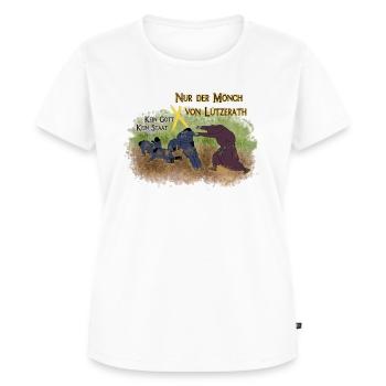 Mönch von Lützerath - Frauen Premium Bio T-Shirt - Weiß - Vorne - AI Model Female 172 dark (172cm)