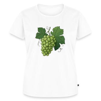 grüne Weintrauben - Frauen Premium Bio T-Shirt - Weiß - Vorne - AI Model Female 172 dark (172cm)