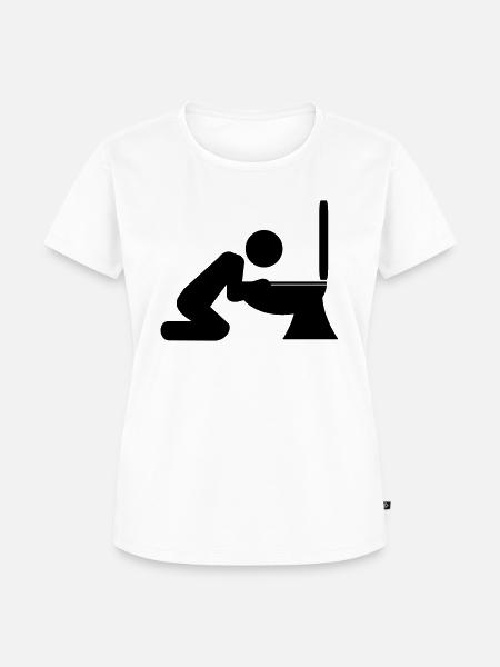 Toilet Vomiting - Frauen Premium Bio T-Shirt - Weiß