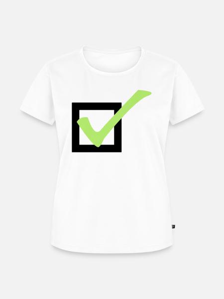 check - Frauen Premium Bio T-Shirt - Weiß