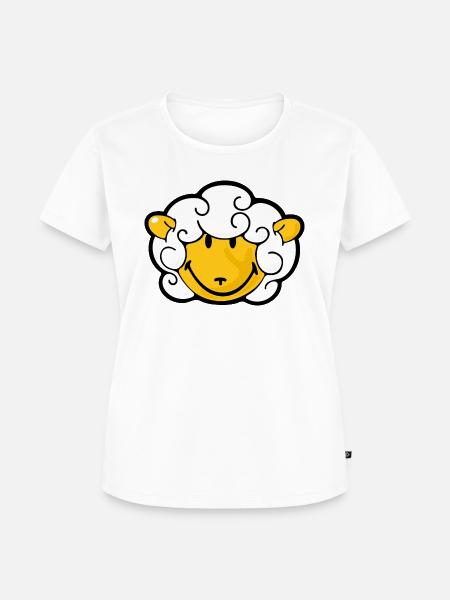 Smiley Sheep - Frauen Premium Bio T-Shirt - Weiß