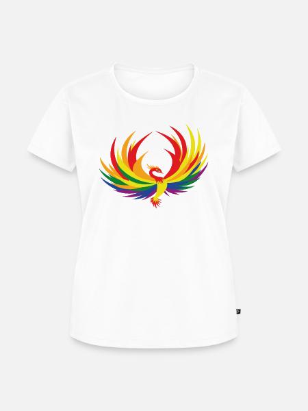 Regenbogenfahne, Phönix - Frauen Premium Bio T-Shirt - Weiß
