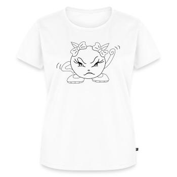 Evali en colère - T-shirt Premium bio Femme - blanc - Devant - AI Model Female 172 dark (172cm)