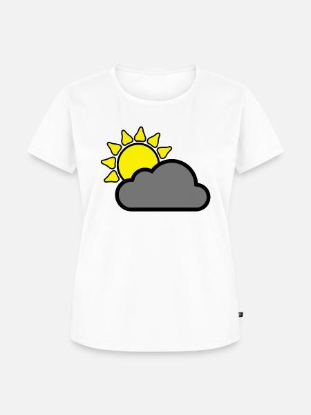 Cloud - Sun - Wolke - Sonne - Frauen Premium Bio T-Shirt - Weiß
