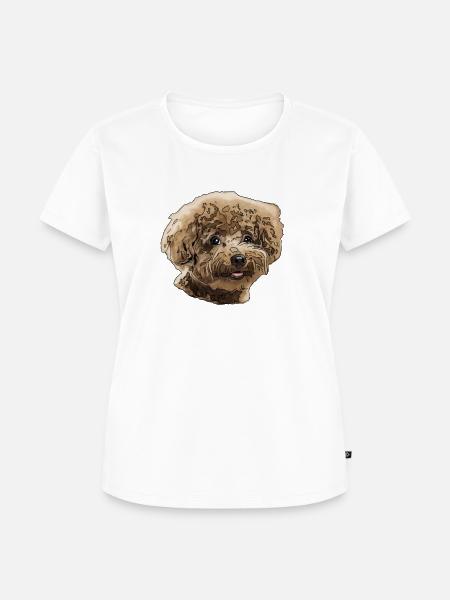 Pudel - Frauen Premium Bio T-Shirt - Weiß