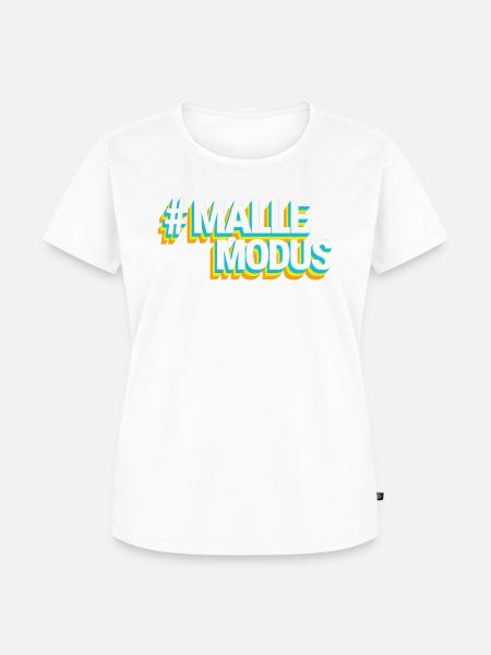 #MALLEMODUS Blau/Orange - Frauen Premium Bio T-Shirt - Weiß