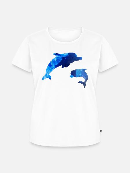 Delfin - Frauen Premium Bio T-Shirt - Weiß