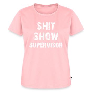 Scheiß Show Supervisor - Frauen Premium Bio T-Shirt - Rosa - Vorne - AI Model Female 172 dark (172cm)