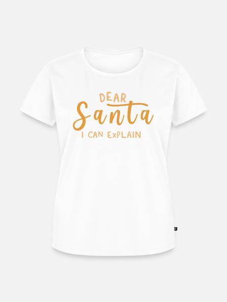 Santaclaus christmas Geschenk xmas - Frauen Premium Bio T-Shirt - Weiß