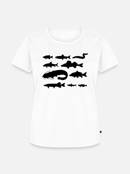 Fische in Deutschland - Frauen Premium Bio T-Shirt - Weiß