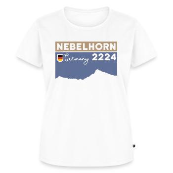 Nebelhorn Finisher Climbing Hiking Oberstdorf - Women's Premium Organic T-shirt - white - Front - AI Model Female 172 dark (172cm)