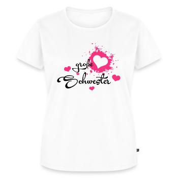 Große Schwester - Bestes Geburtstagsgeschenk - Frauen Premium Bio T-Shirt - Weiß - Vorne - AI Model Female 172 dark (172cm)