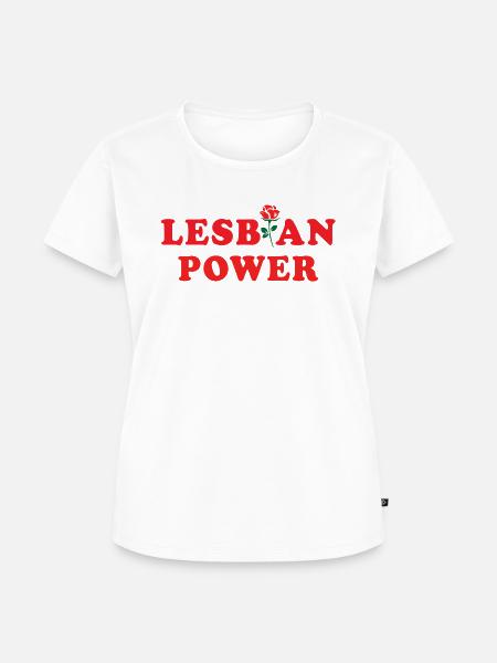 Lesbische Macht - Frauen Premium Bio T-Shirt - Weiß