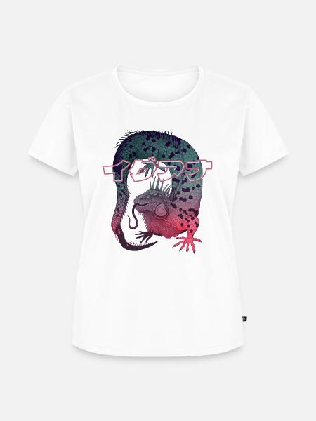 IGUANA - Frauen Premium Bio T-Shirt - Weiß