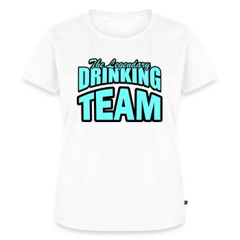 Drinking Team - Women's Premium Organic T-shirt - white - Front - AI Model Female 172 dark (172cm)