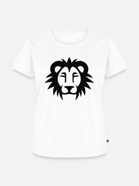 Löwenkopf - Frauen Premium Bio T-Shirt - Weiß