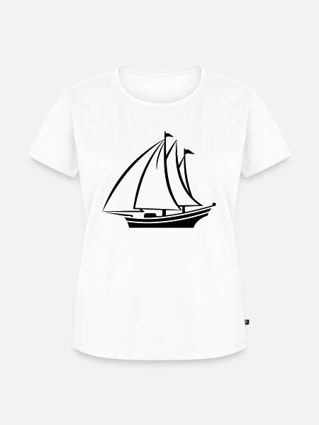 Segelschiff - Frauen Premium Bio T-Shirt - Weiß