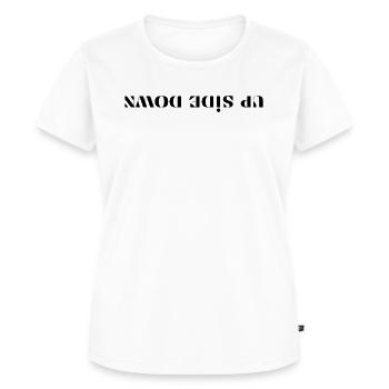 à l’envers - T-shirt Premium bio Femme - blanc - Devant - AI Model Female 172 dark (172cm)