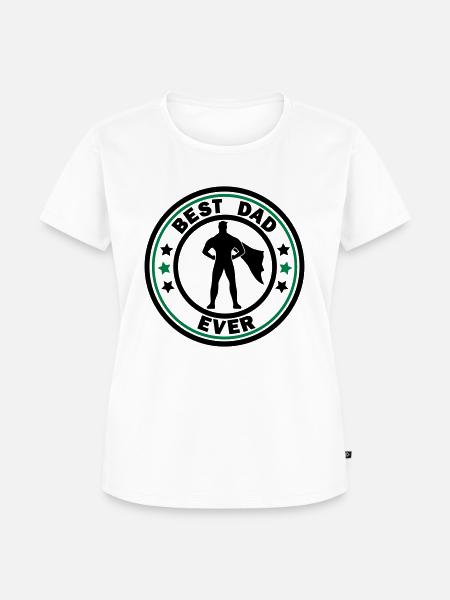 best dad ever superdad - Frauen Premium Bio T-Shirt - Weiß