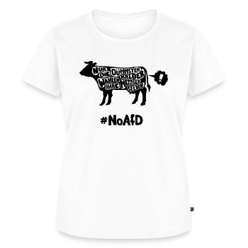 Nur die dümmsten Kälber wählen ihre Metzger selber - Frauen Premium Bio T-Shirt - Weiß - Vorne - AI Model Female 172 dark (172cm)