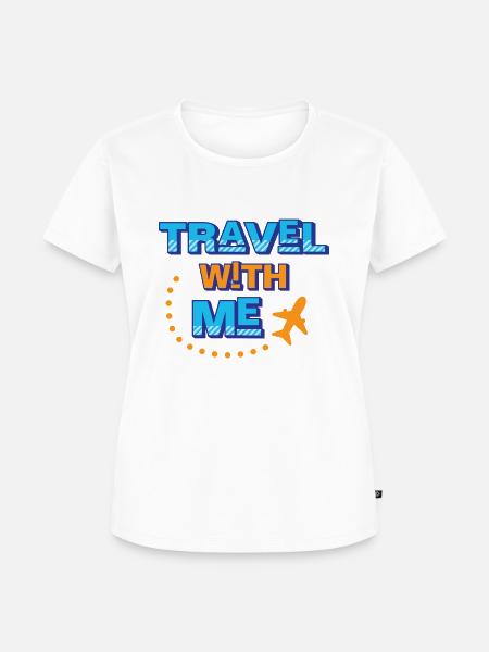 Reise mit mir - Frauen Premium Bio T-Shirt - Weiß