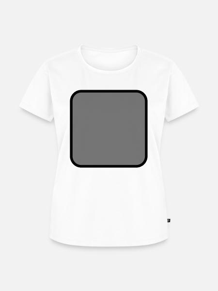 Quadrat grau gefüllt rund - Frauen Premium Bio T-Shirt - Weiß