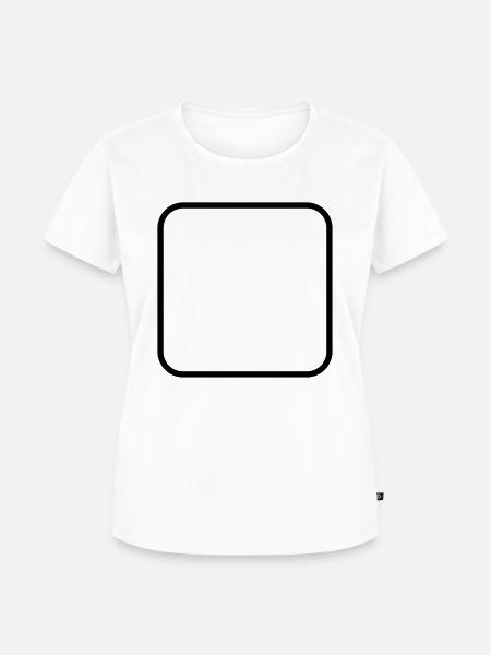 Quadrat nicht gefüllt run - Frauen Premium Bio T-Shirt - Weiß