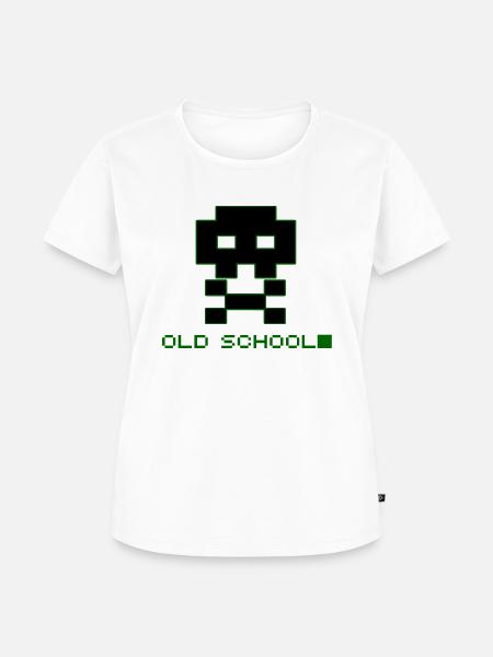 Old School Skull - Frauen Premium Bio T-Shirt - Weiß