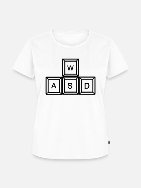 WASD Game - Frauen Premium Bio T-Shirt - Weiß